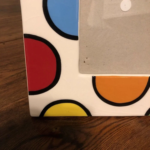 Burton + BURTON Ceramic Colorful Circles 4" x 6"  Picture  8 X 9 Frame - Picture 4 of 10